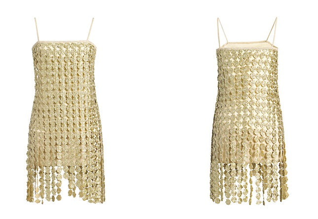 ZHUCHONGYU gold wire plate tassel drape suspender-GON.