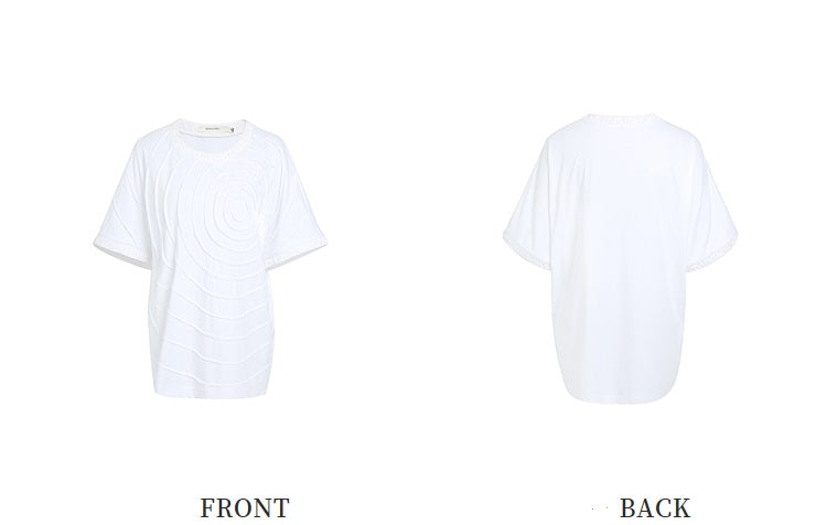 ZHUCHONGYUN Three-Dimensional Loose Dropped Shoulder Crew Neck T-Shirt-AKIRA.