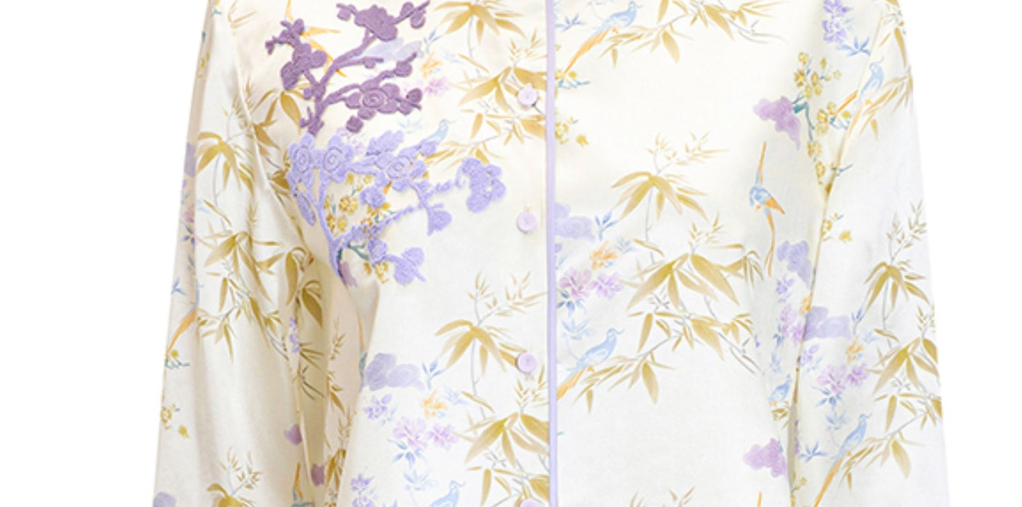 M essential Mackay designer pastel three-dimensional embroidery collar shirt - save.