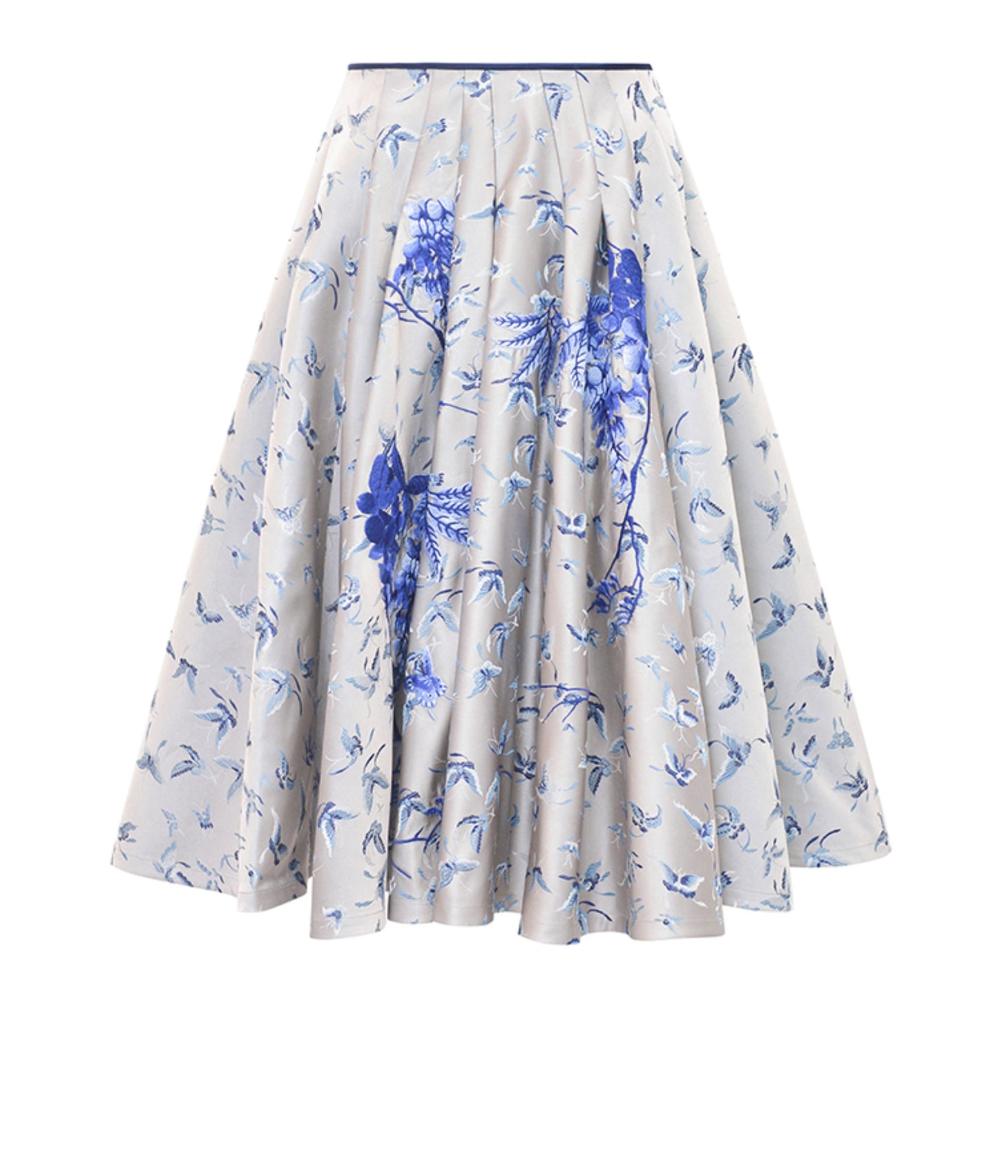 M essential Mackay designer butterfly dance jacquard blue vine and butterfly coat - WEST.