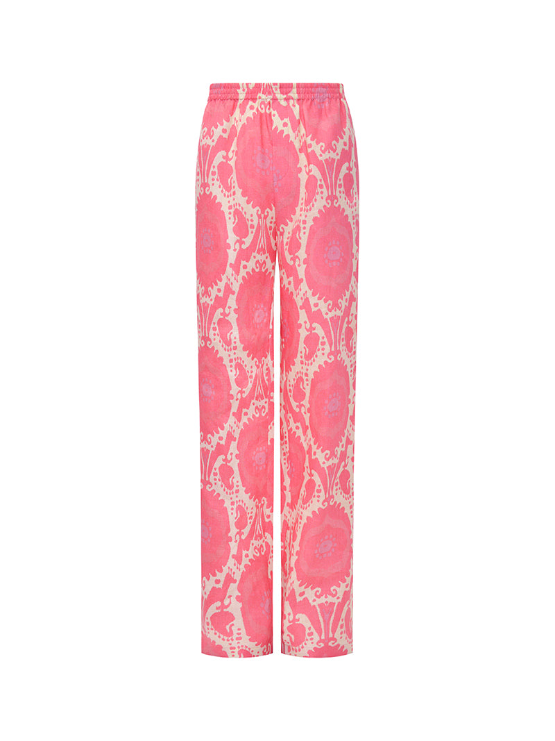 M essential Mackay designer Tuohua calico Burmese tree appliqué embroidered shirt pant set - tao