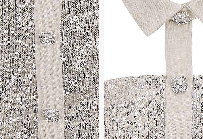 Wardrobes by Chen High End Sequin Halter Neck Cocktail Dress-Davy