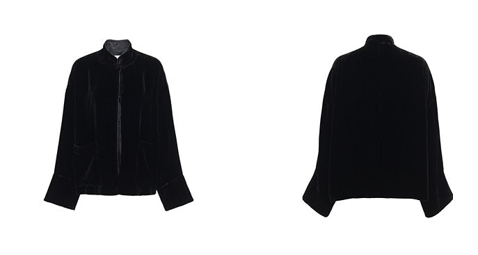ZHUCHONGYUN black long sleeve velvet jacket-KILO.