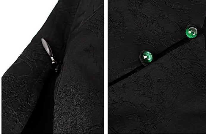 HECO Chinese Diagonal Jacquard Round Neck Vest - HOVER.