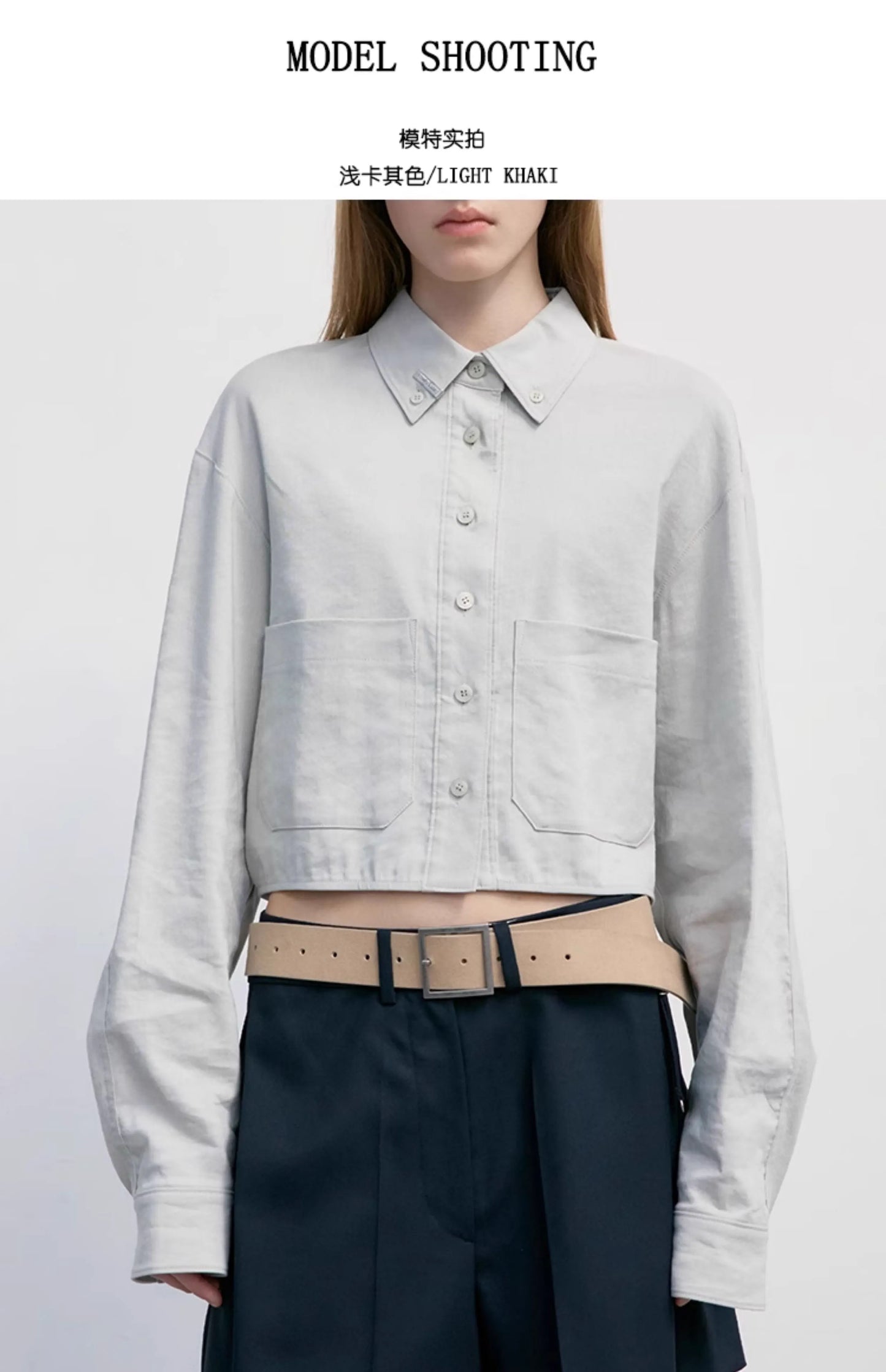 Nothing Written new shirt top women's niche small short high waist shirt-RUBY.