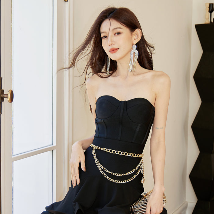 DOLLY Luxury Gold Diamond Chic Tassel Earring-FANNIE