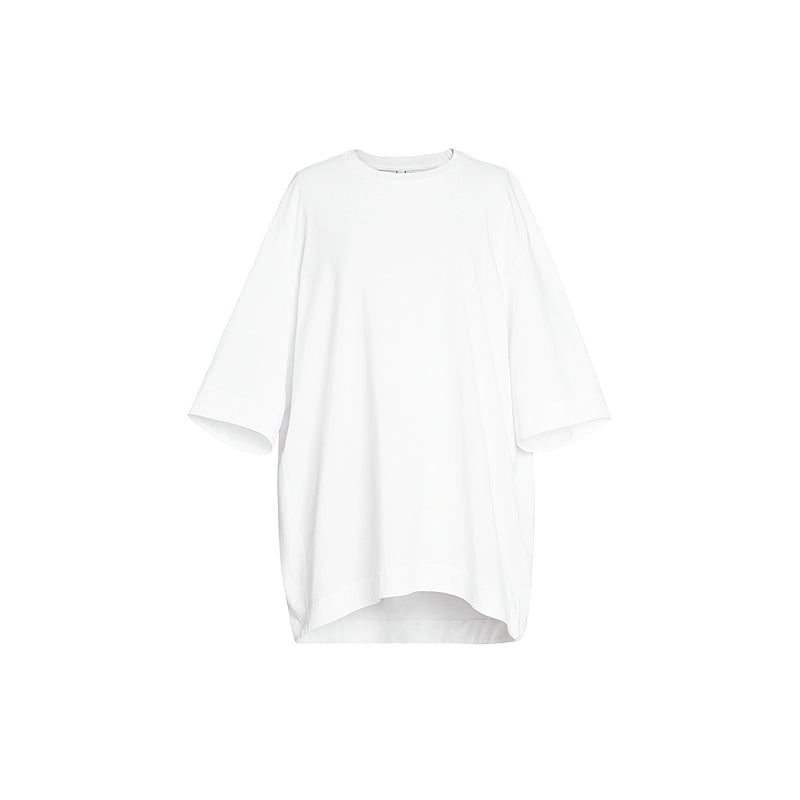 ZHUCHONGYUN white minimalist loose cotton T-shirt-YMIR.