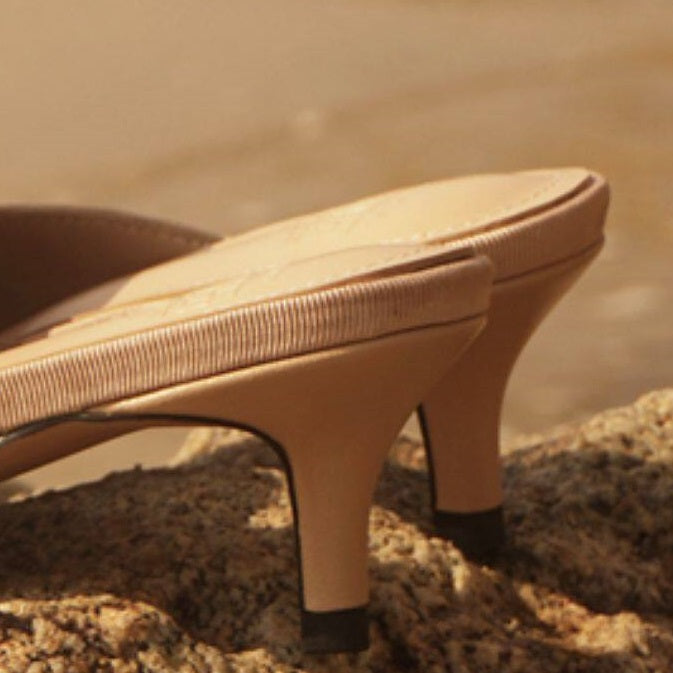 B-FEI pointed toe women's half slippers-CUBE.