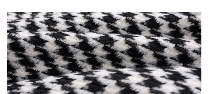 YES BY YESIR black houndstooth short coat - Jacki