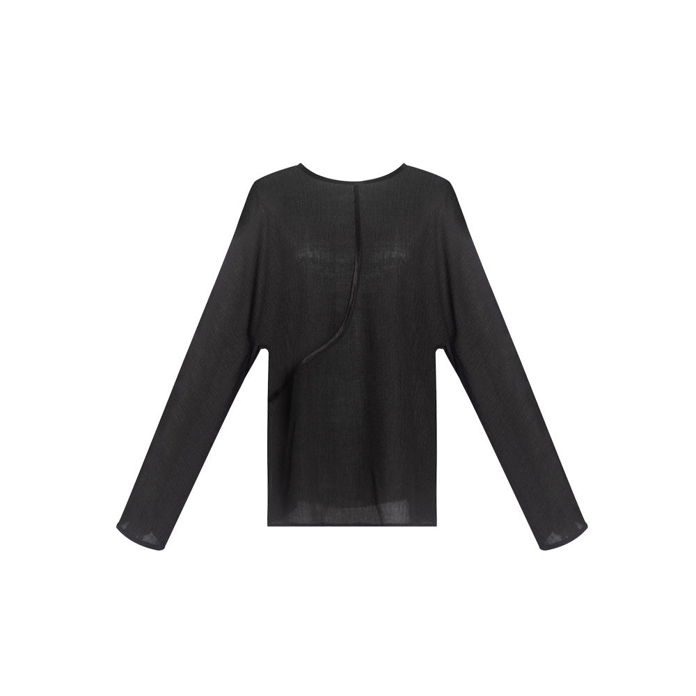 TUYUE backless texture Chinese cool feeling with a long-sleeved top- MONICA.