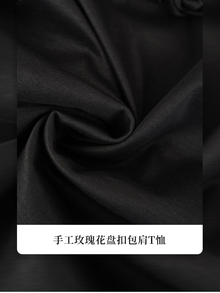 HECO Short Rose Sleeveless Mandarin Neckline Top - PRINCESS.