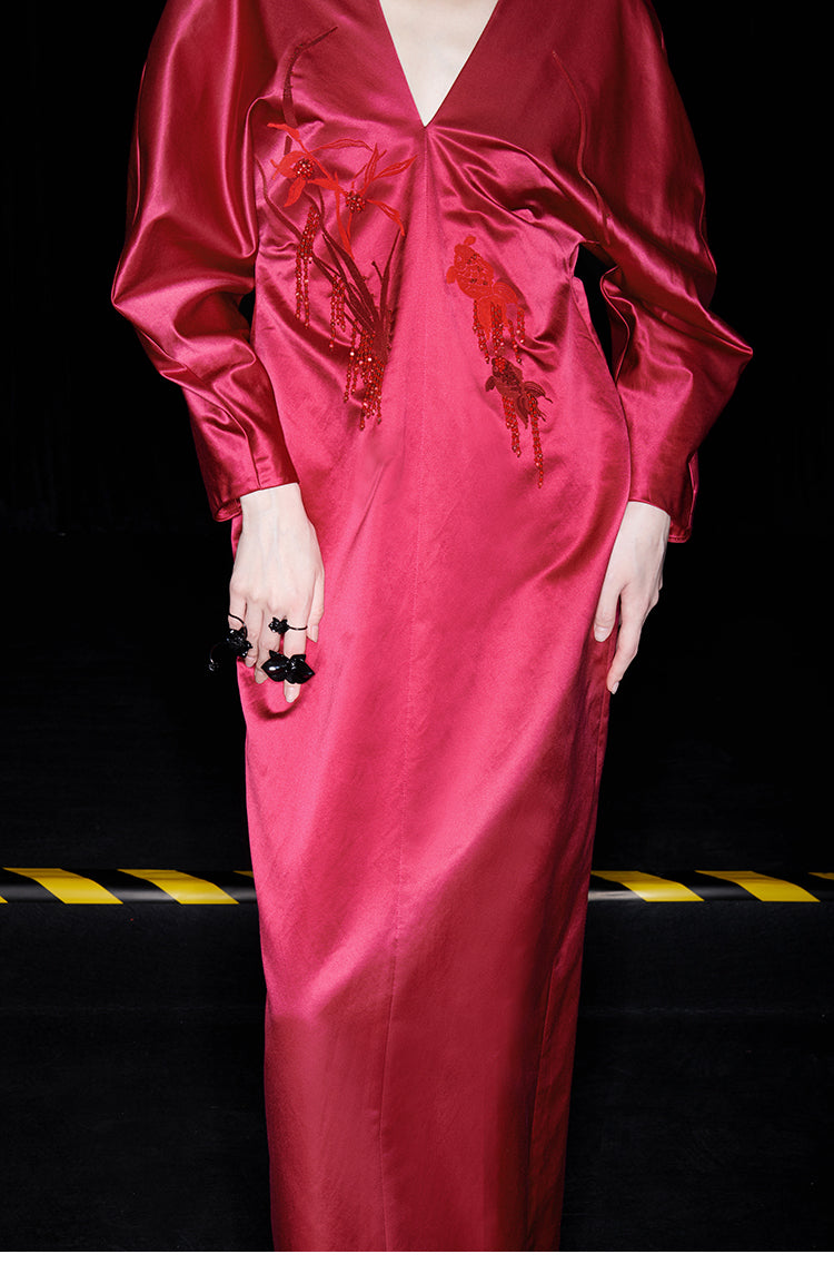 M essential Mackay designer Goldfish Beaded red dress - Rebel.