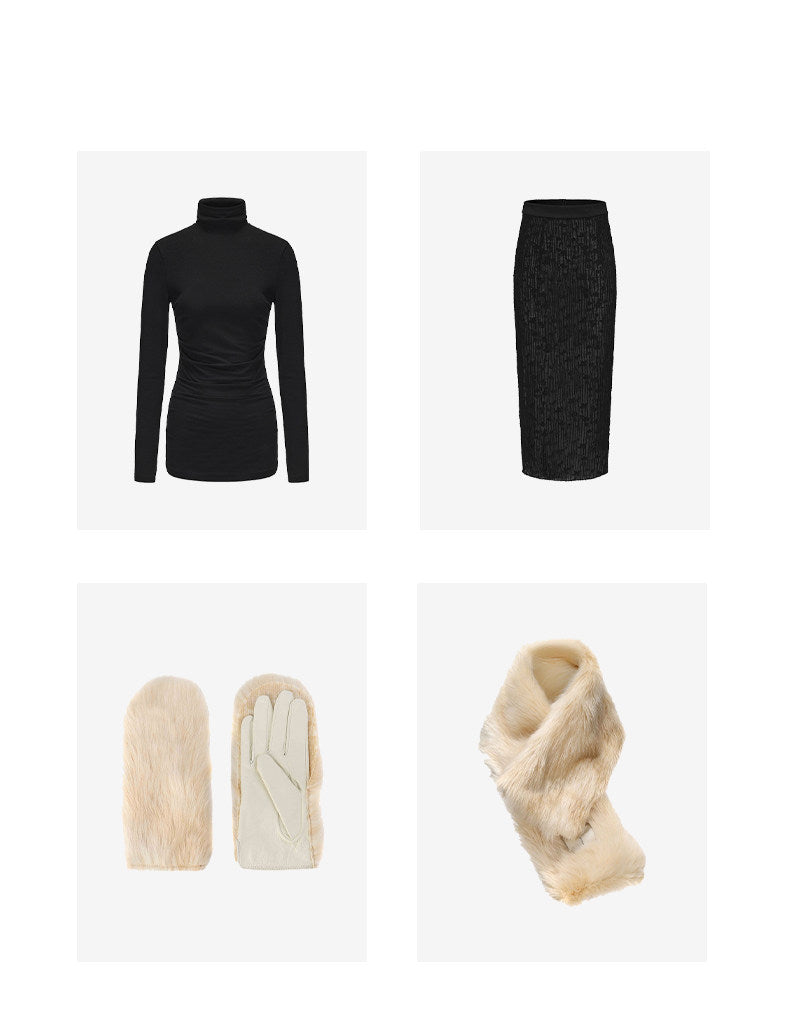ATELIER MISS LU Autumn/Winter Warm Faux Fur Scarf - TRAVIO