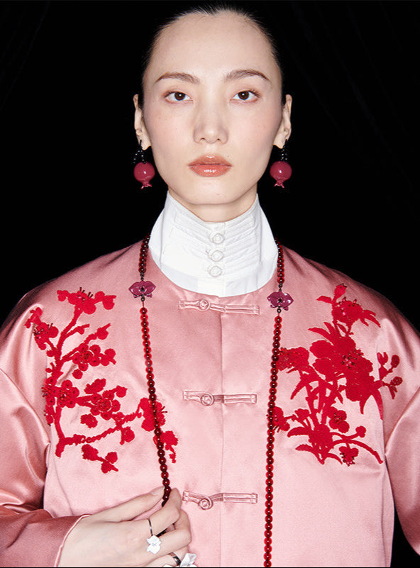 "M essential Mackay designer pipe flat cloth plum jacket - stan .