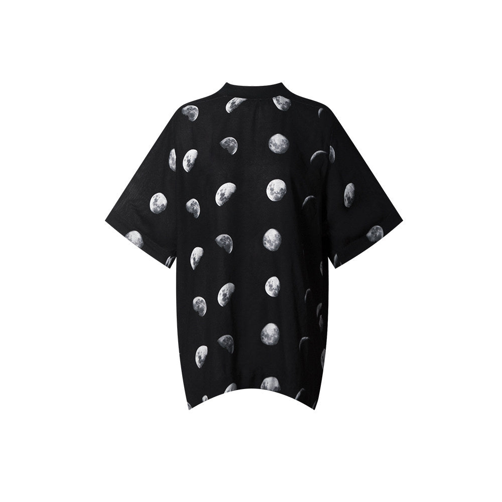 TUYUE Pure Cotton Short Sleeves Moon Print T-Shirt - FERDINAND.