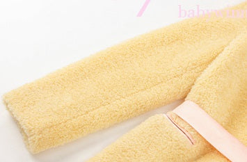 Le Palais Vintage Elegant Yellow Fur Short Warm Jacket-Pine - LILLY.