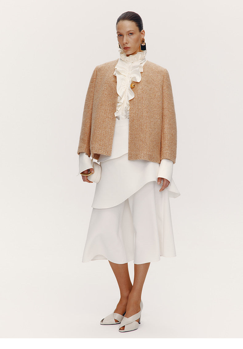 ATELIER MISS LU sleeve sheep wool-blend knitted jacket - SHUDDER