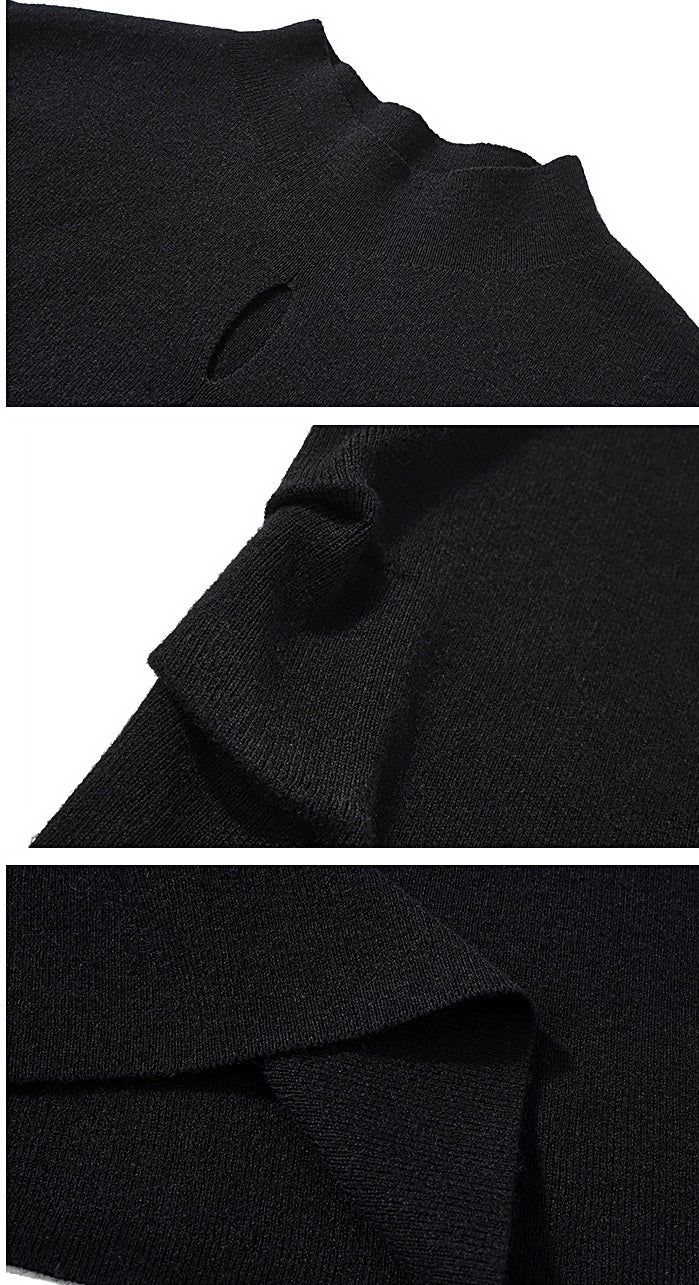 HECO Asymmetrical Wool Blend Sleeveless Mock Neckline Top- CHOOSE.