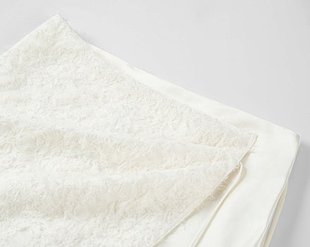 COMME MOI Lv Yan designer summer new women's satin panel asymmetrical straight skirt - MESSIAH.