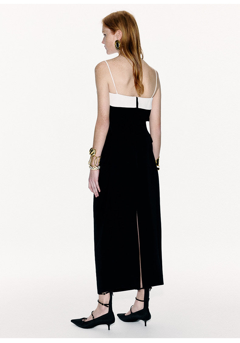 ATELIER MISS LU Spring And Summer Flow Cut Receiving Waist Slip Dress - VINTAGE.