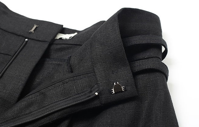 ZHUCHONGYUN cocoon shape with belted long pants--REKI.