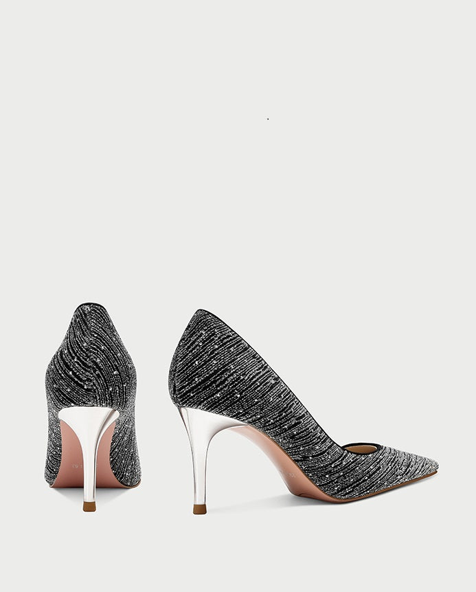 PJJUU Banquet Black Pointed-toe Stiletto Heels - OPERAH