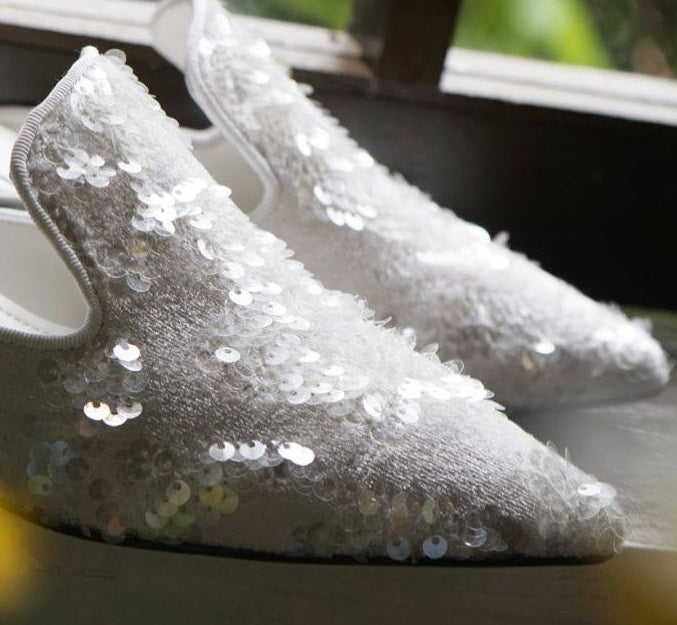 B-FEI Niche Design New Chinese White Kitten Heeled Mule -CHARLY.