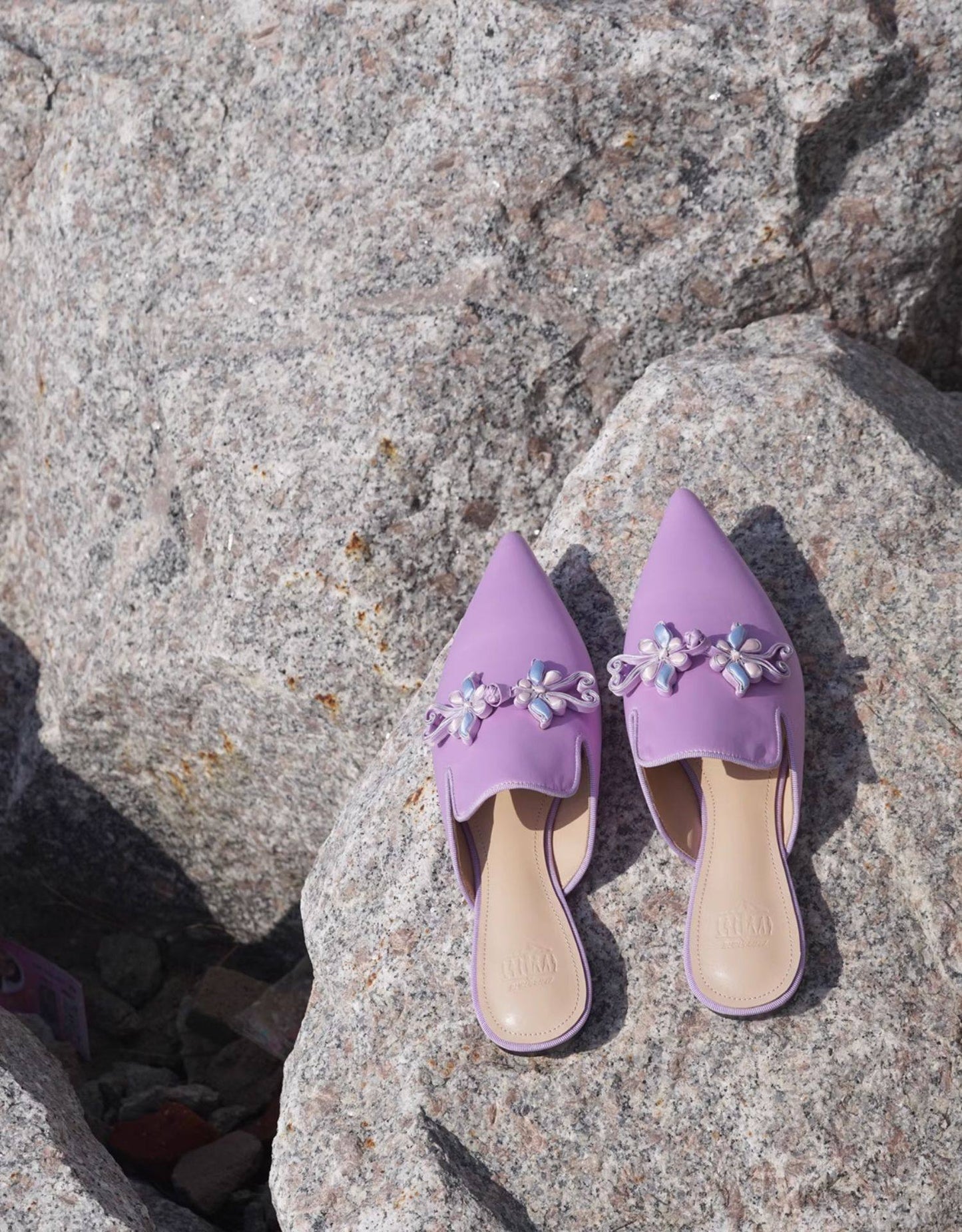 B-FEI Chinese flat mules Retro women's shoes-NOPU.