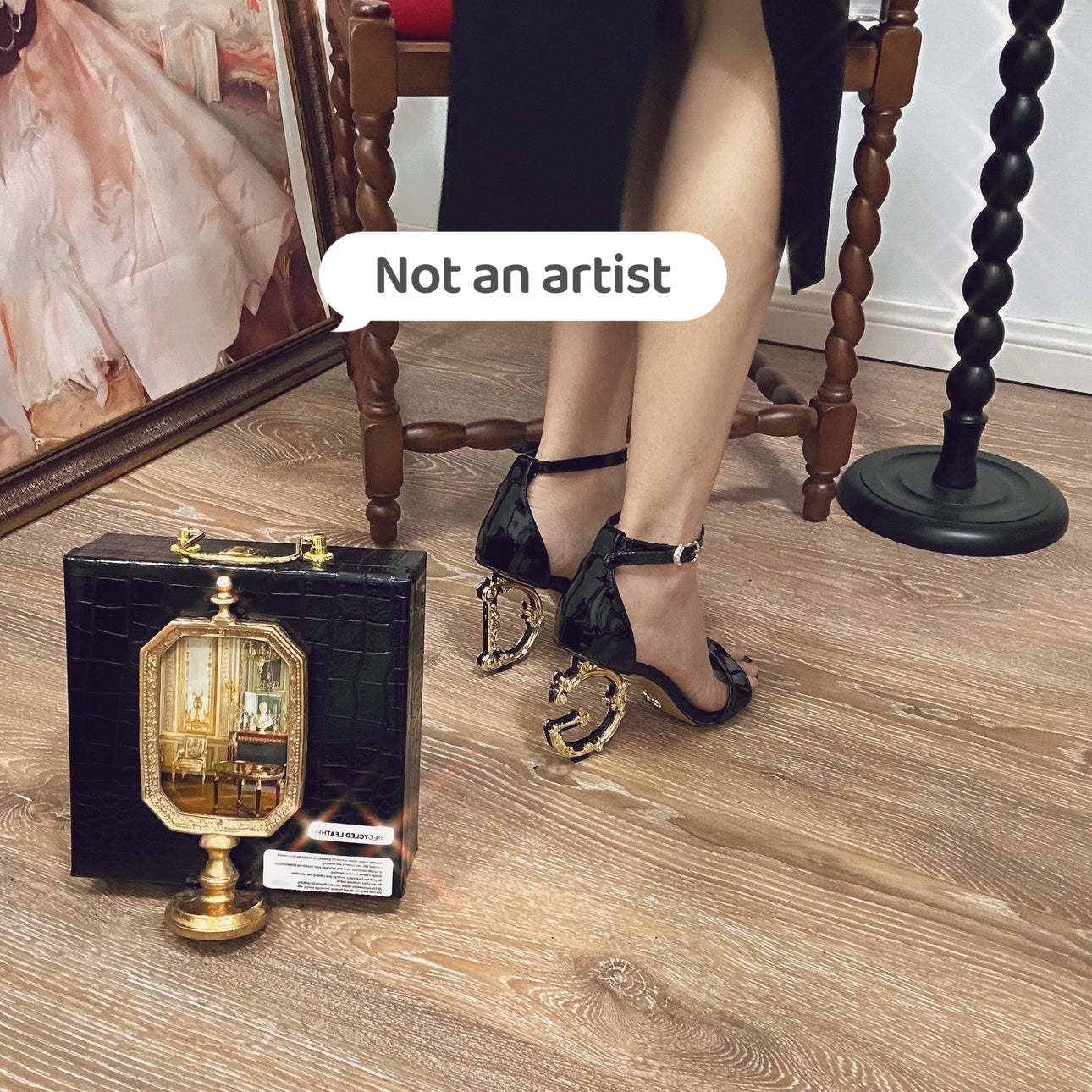 NOT AN ARTIST handmade baroque vintage stand banquet box clutch bag- Versaille