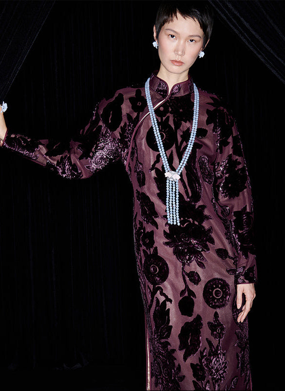 M essential Mackay designer Drill New Chinese Long Cheongsam Skirt - saint.