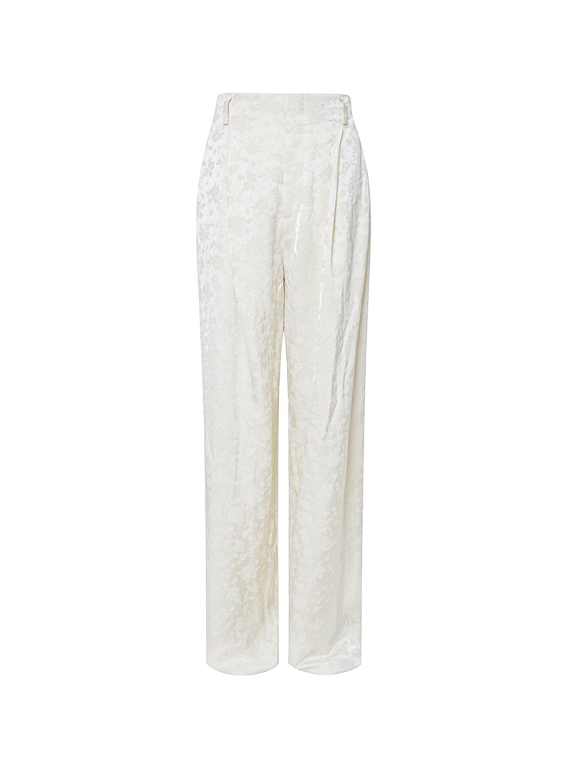 M essential Mackay designer jacquard cool straight-leg trousers - Yuehui.