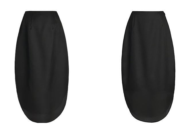 ZHUCHONGYUN curved slit skirt and long sleeve top outfit set-NANA.