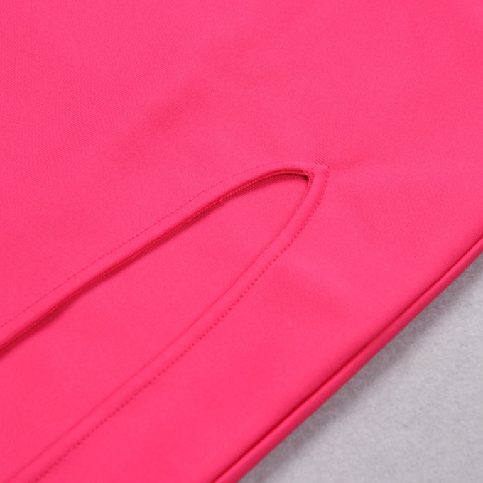 DOLLY Luxury Crew Neck Long Sleeve Waist Baring Backless Sexy Long Slit Date Dress-CADY