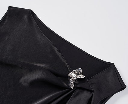 COMME MOI women's double-faced satin sleeveless vest top - SADIE.