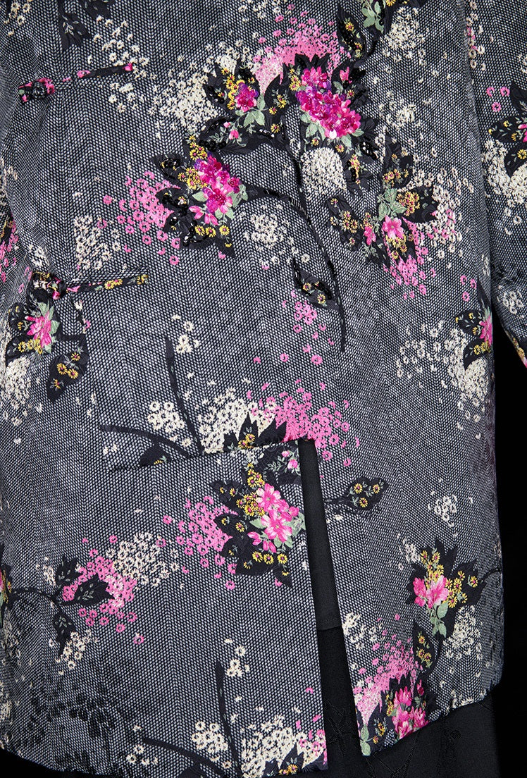 M essential Ma Kai designer Cherry Blossom Print Pipa Jacket - NAIL.