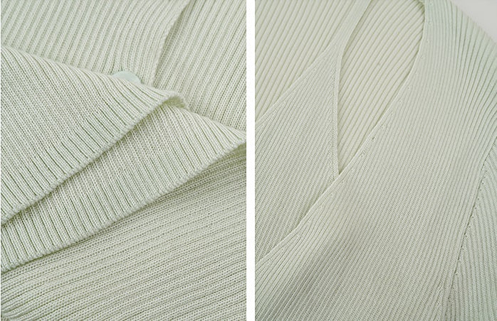 HECO Two Layered Knitted Long Sleeve Tops for Women - LIFE.