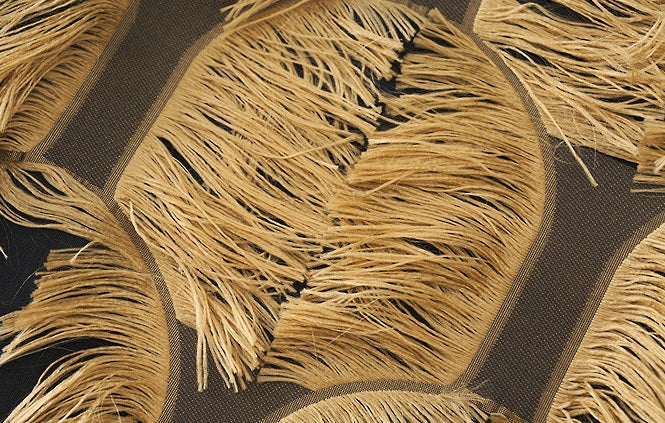 ZHUCHONGYUN draped tassel jacquard sleeveless halter neck suspender top-MAOTOME.