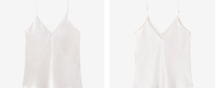 COMME MOI Lu Yan designer's new women's V-neck acetate satin camisole - MARTINS .