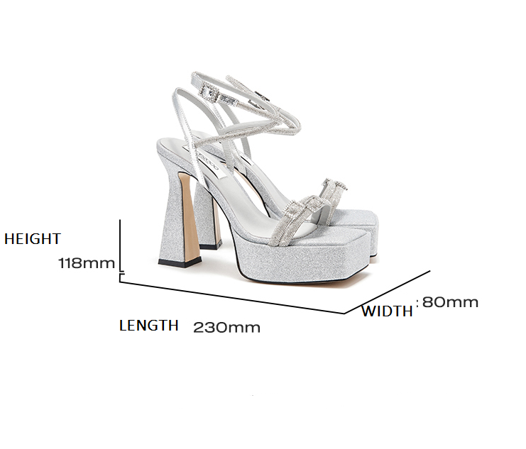 SHOESZOOO straight buckle platform sandal pump heels - LUKE.