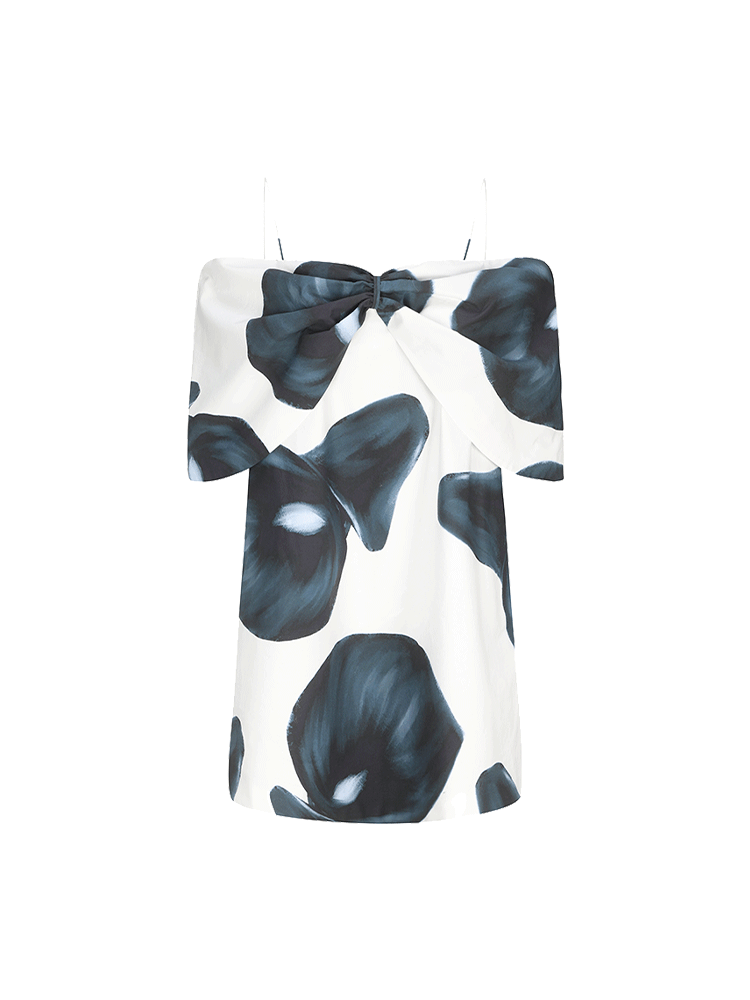 ATELIER MISS LU Spring/Summer calla lily print silhouette dress - FAVOR.