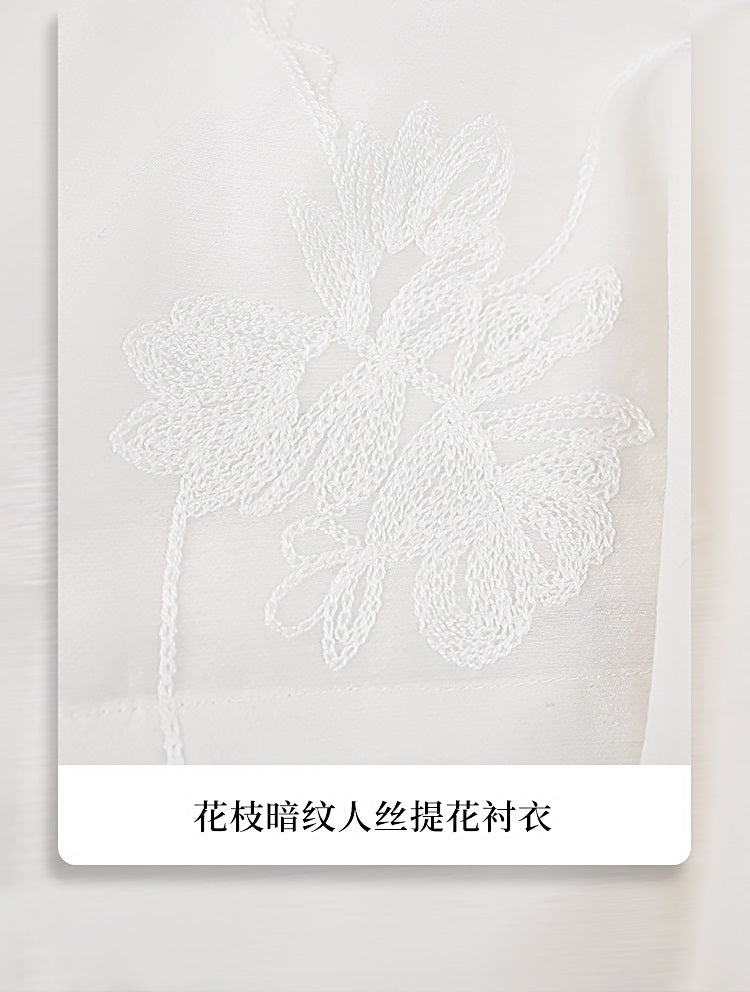 HECO Short Sleeve Mandarin Neckline Loose Summer Top - CENTER.