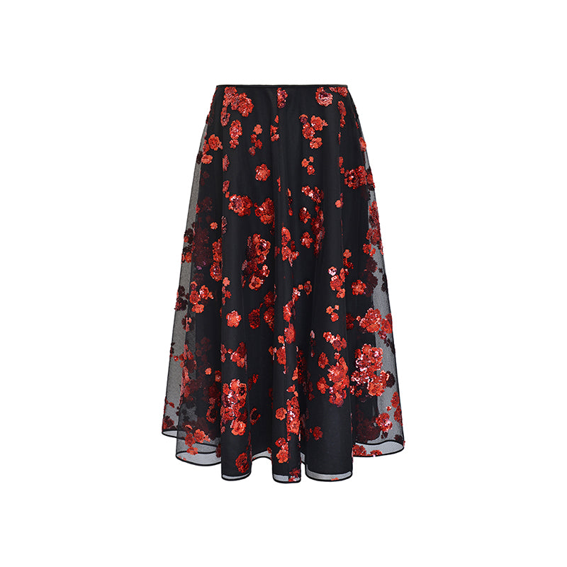 M essential Mackay designer embroidery semi-sheer slim-fit Skirt vest suit - stan.