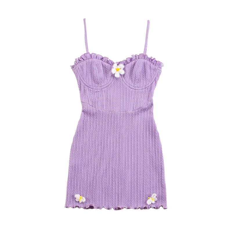 Le Palais Vintage Luxury Sleeveless Woolen Knitted Socks Corset-Style Dinner Dress-Vicky