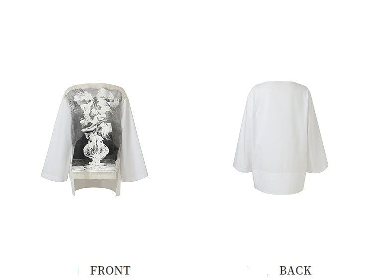 ZHUCHONGYUN loose straight cotton top-HEVEN.