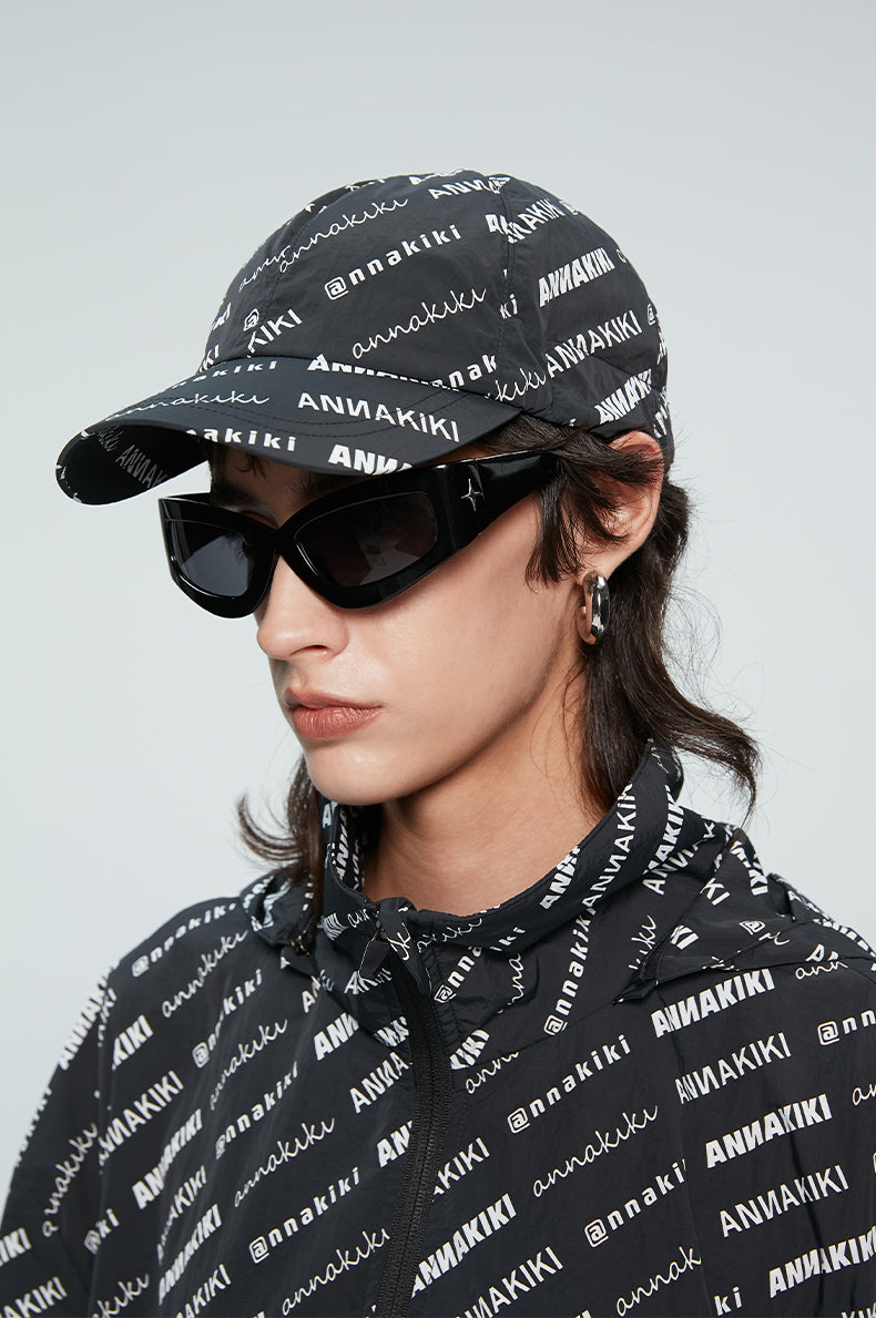 ANNAKIKI Summer Niche Designer Monogram Print Sunscreen Baseball Cap