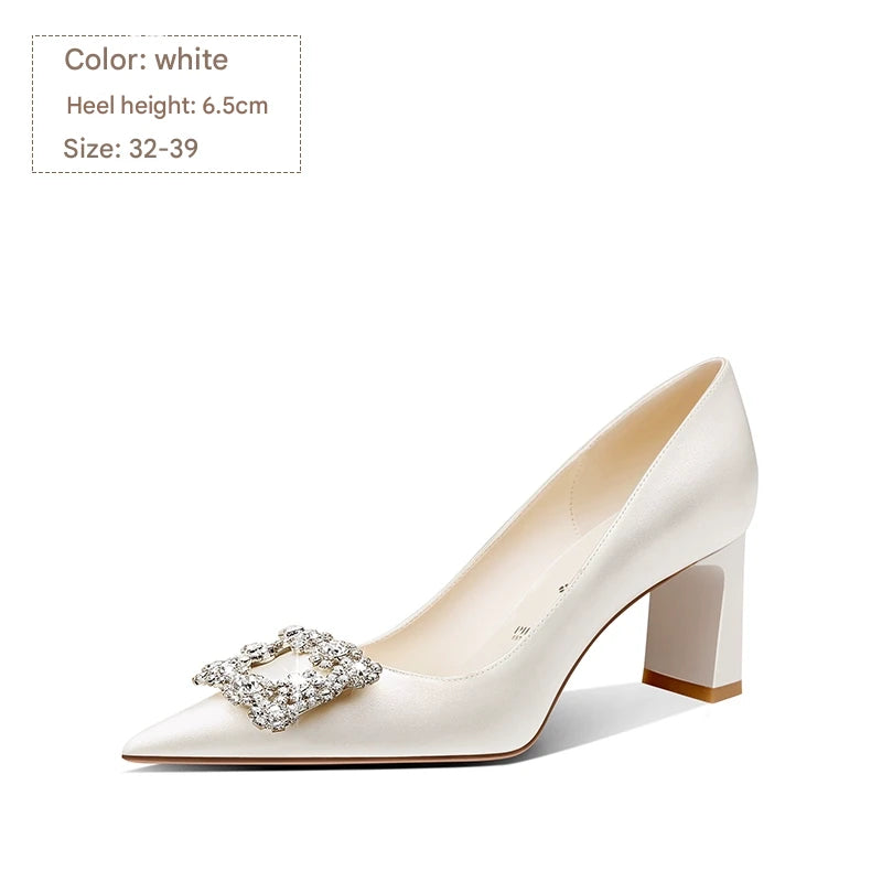 PJJUU satin pointed toe stiletto shoes - CUPID.