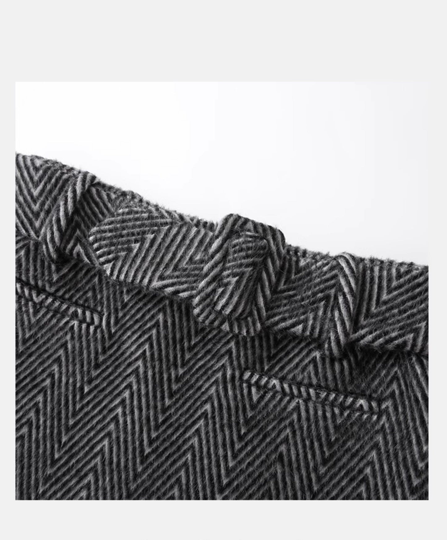 LEDIM W HERRINGBONE WINTER A-LINE short mini SKIRT - Tink