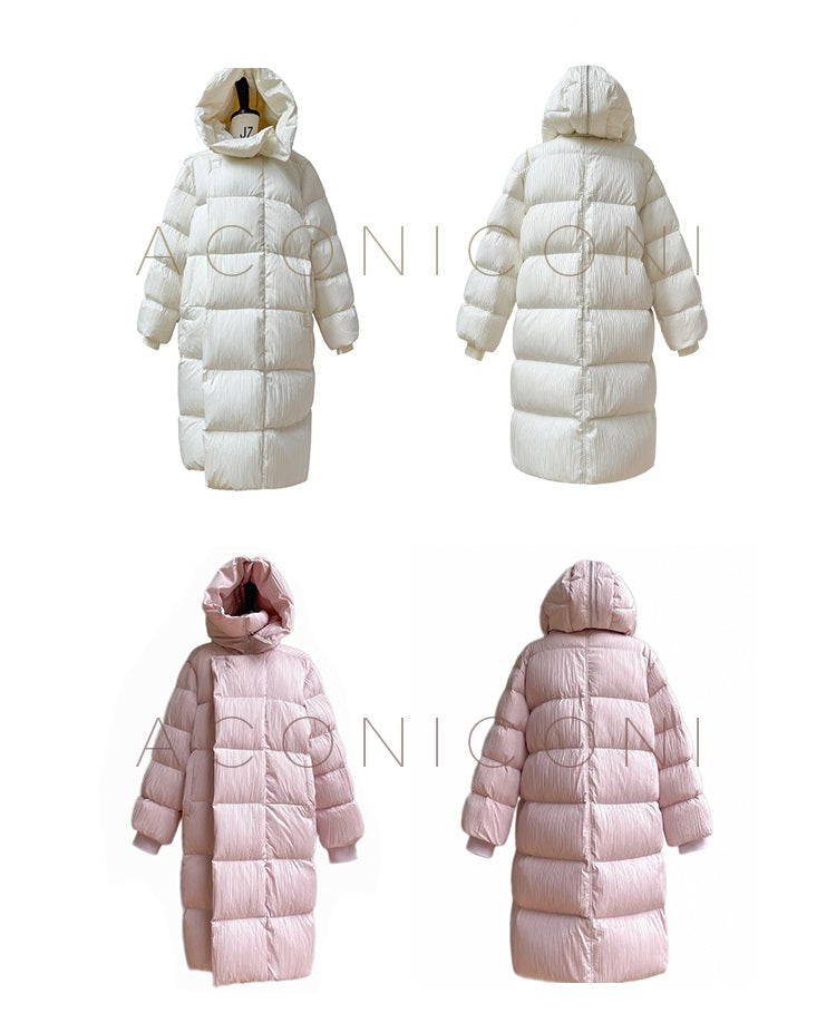 Aconiconi| Warm High-end thickened long down puff warm coat jacket-SAKURA