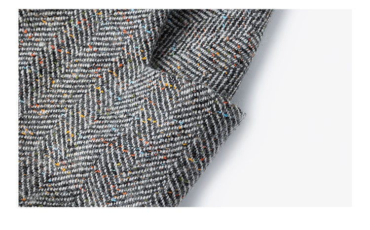 LEDIM W wool fur collar tweed cropped jacket SIll