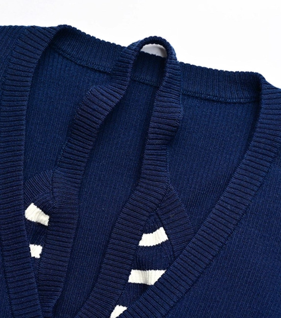 YES BY YESIR fake two-piece striped wool knitted sweater - GRANT.